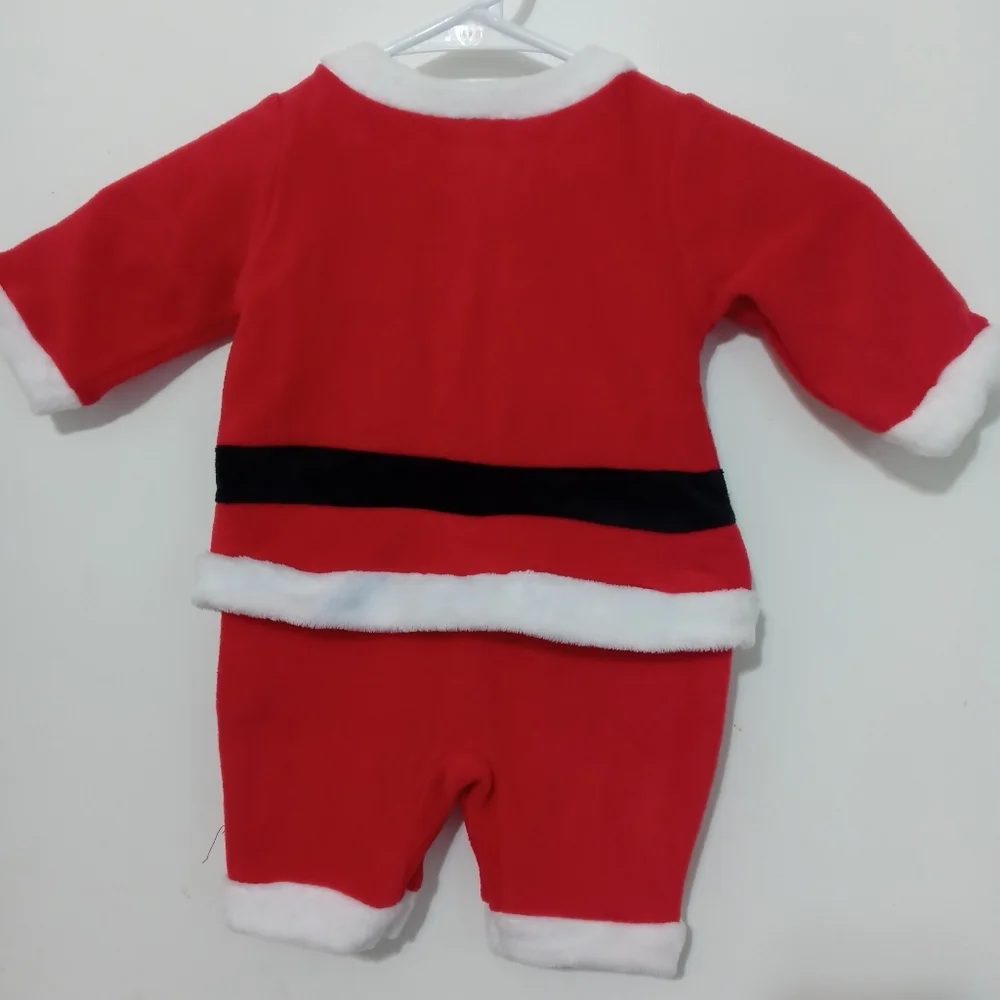 Santa Clause 1 piece snap up Costume Suit infant 0-3 mos Christmas Halloween